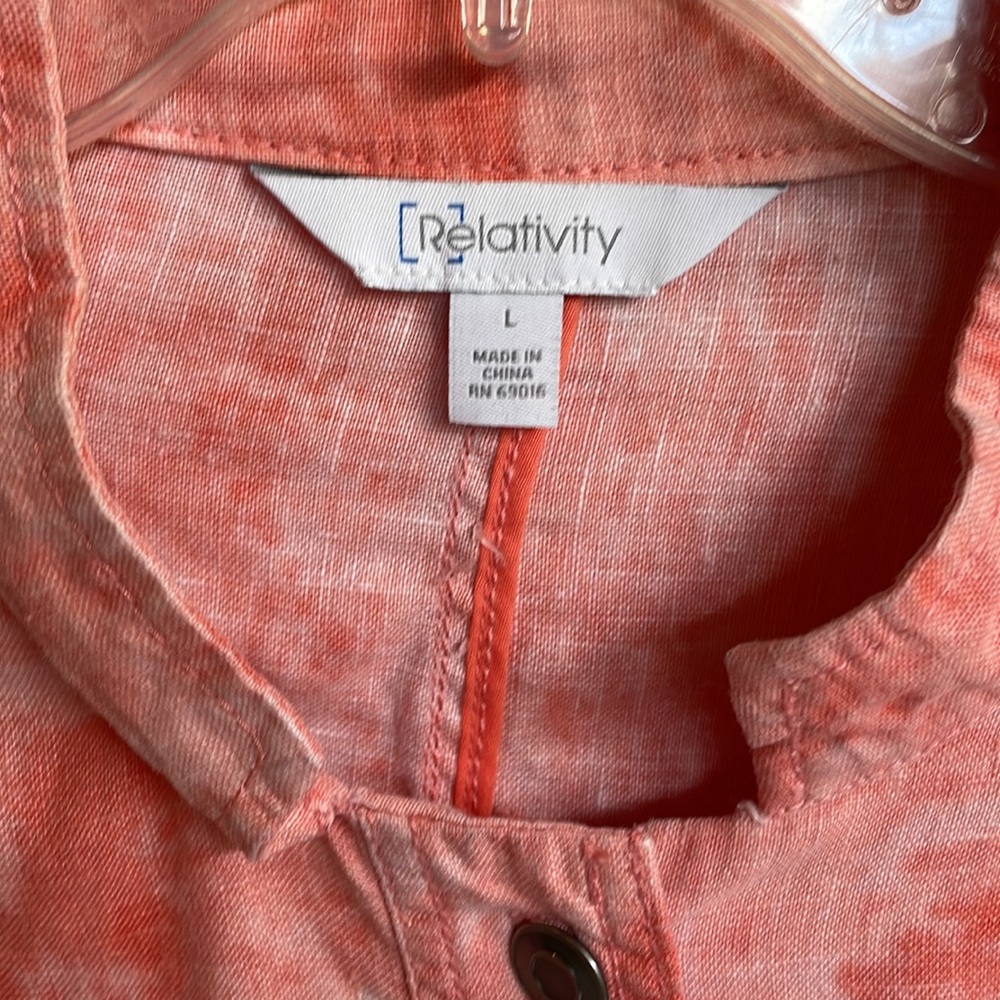 Relativity 100% Linen Lightweight Button Front Mo… - image 2